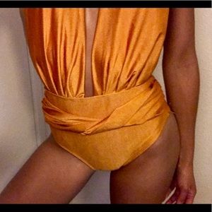 High waist sunburst one piece